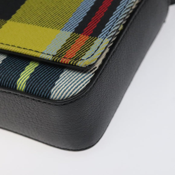 BURBERRY Nova Check Shoulder Bag Canvas Yellow Gold Auth BD2041