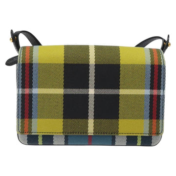 BURBERRY Nova Check Shoulder Bag Canvas Yellow Gold Auth BD2041 - 0