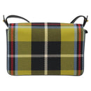 BURBERRY Nova Check Shoulder Bag Canvas Yellow Gold Auth BD2041-3