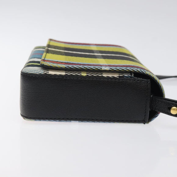 BURBERRY Nova Check Shoulder Bag Canvas Yellow Gold Auth BD2041