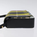 BURBERRY Nova Check Shoulder Bag Canvas Yellow Gold Auth BD2041-5