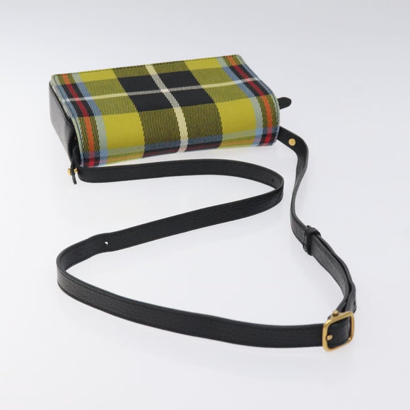 BURBERRY Nova Check Shoulder Bag Canvas Yellow Gold Auth BD2041