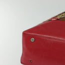 BURBERRY Nova Check Tote Bag Wool Red Silver Auth BD2042-14