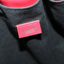 BURBERRY Nova Check Tote Bag Wool Red Silver Auth BD2042-10