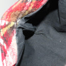 BURBERRY Nova Check Tote Bag Wool Red Silver Auth BD2042-18