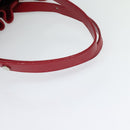 BURBERRY Nova Check Tote Bag Wool Red Silver Auth BD2042-7