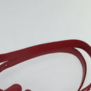 BURBERRY Nova Check Tote Bag Wool Red Silver Auth BD2042-8