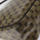 GUCCI GG Crystal Shoulder Bag Coated Canvas Outlet Brown Gold 293581 Auth BD2044-17