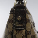 GUCCI GG Crystal Shoulder Bag Coated Canvas Outlet Brown Gold 293581 Auth BD2044-9