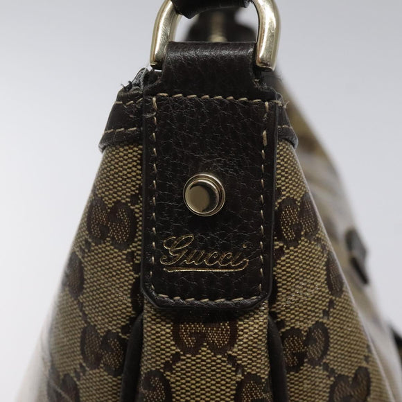 GUCCI GG Crystal Shoulder Bag Coated Canvas Outlet Brown Gold 293581 Auth BD2044