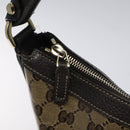 GUCCI GG Crystal Shoulder Bag Coated Canvas Outlet Brown Gold 293581 Auth BD2044-10