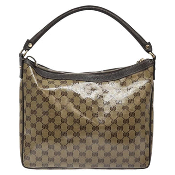 GUCCI GG Crystal Shoulder Bag Coated Canvas Outlet Brown Gold 293581 Auth BD2044 - 0