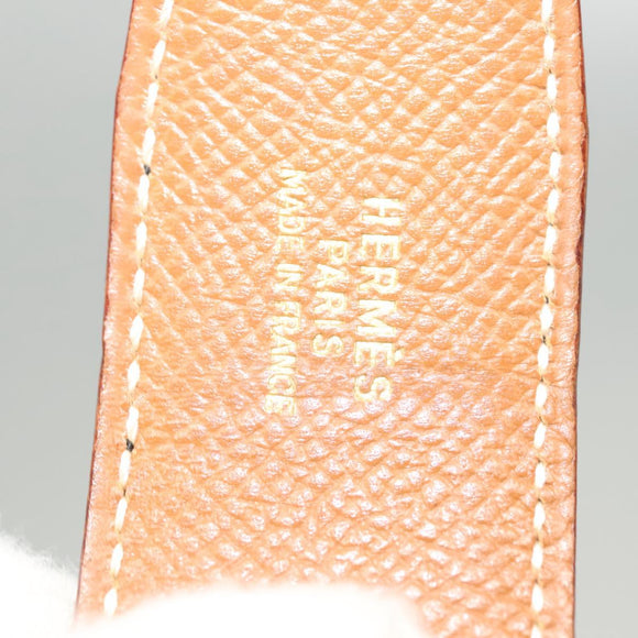 HERMES Constance Belt Leather 22.8""-24.8"" Black Gold Auth BD2074