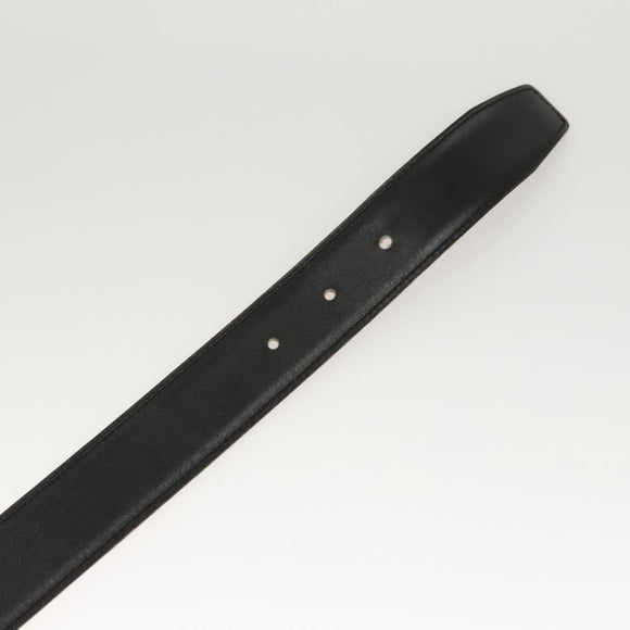 HERMES Constance Belt Leather 22.8""-24.8"" Black Gold Auth BD2074