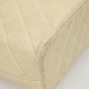 CHANEL Matelasse Chain Tote Bag Lamb Skin Beige CC Auth BD2075-15