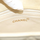 CHANEL Matelasse Chain Tote Bag Lamb Skin Beige CC Auth BD2075-15