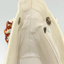 CHANEL Matelasse Chain Tote Bag Lamb Skin Beige CC Auth BD2075-18