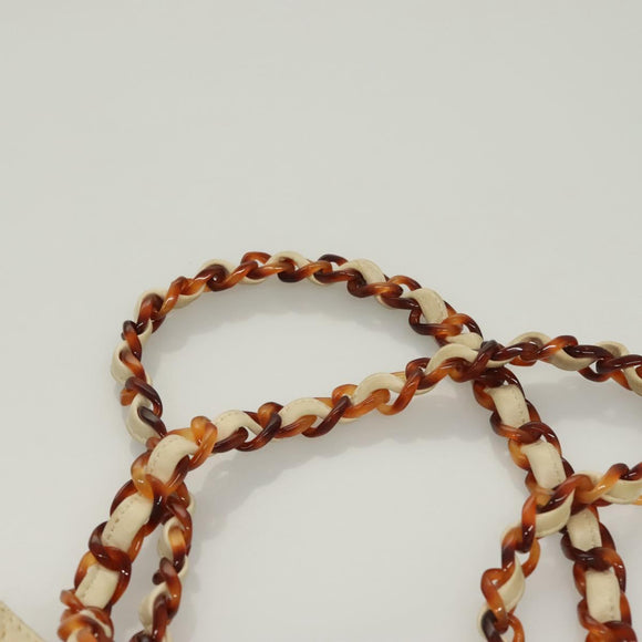 CHANEL Matelasse Chain Tote Bag Lamb Skin Beige CC Auth BD2075