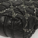 CHANEL Chain Paris Byzantine Shoulder Bag Nylon Black Silver CC Auth BD2076-13