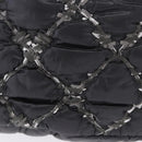 CHANEL Kette Paris Byzantine Schultertasche Nylon Schwarz Silber CC Auth BD2076-3