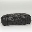 CHANEL Chain Paris Byzantine Shoulder Bag Nylon Black Silver CC Auth BD2076-9