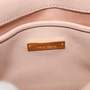 Miu Miu Matelasse Chain Shoulder Bag Leather Beige Gold Auth BD2077-20