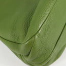BOTTEGA VENETA Shoulder Bag Leather Green Silver Auth BD2078V-15