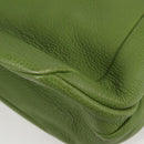 BOTTEGA VENETA Shoulder Bag Leather Green Silver Auth BD2078V-16
