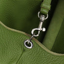BOTTEGA VENETA Shoulder Bag Leather Green Silver Auth BD2078V-10