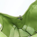 BOTTEGA VENETA Shoulder Bag Leather Green Silver Auth BD2078V-18