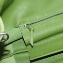 BOTTEGA VENETA Shoulder Bag Leather Green Silver Auth BD2078V-20