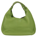 BOTTEGA VENETA Shoulder Bag Leather Green Silver Auth BD2078V-13