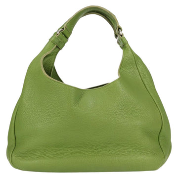 BOTTEGA VENETA Shoulder Bag Leather Green Silver Auth BD2078V - 0