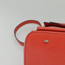 CELINE Backpack Leather Orange Gold Auth BD2079-8