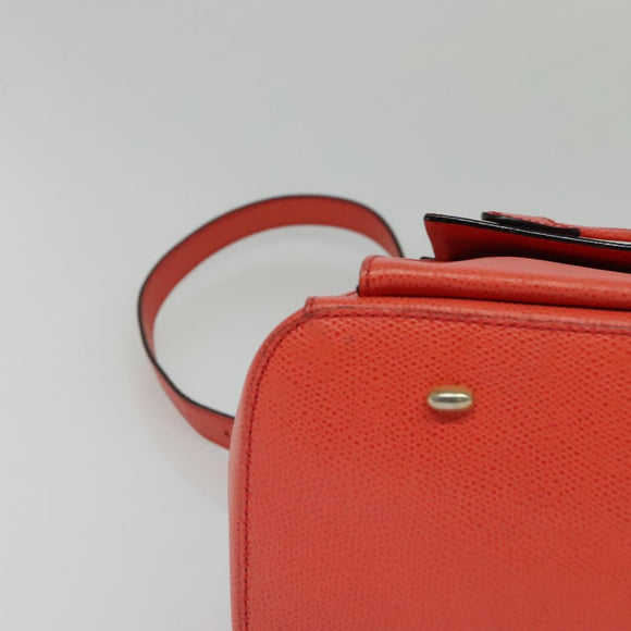 CELINE Backpack Leather Orange Gold Auth BD2079