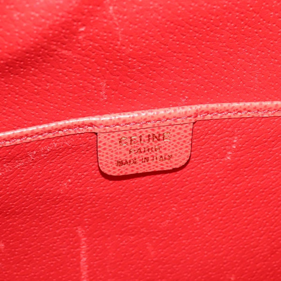 CELINE Backpack Leather Orange Gold Auth BD2079