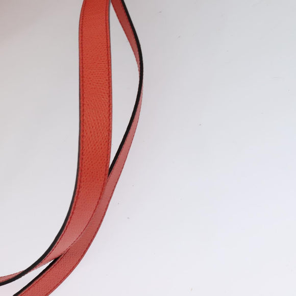 CELINE Backpack Leather Orange Gold Auth BD2079