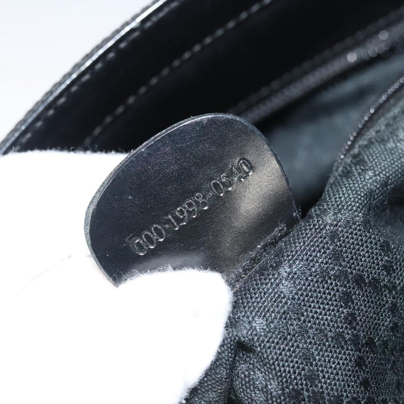 GUCCI Bamboo Hand Bag Canvas 2way Black Silver 000 1998 0540 Auth BD2082