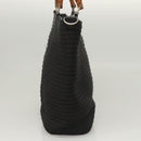 GUCCI Bamboo Hand Bag Canvas 2way Black Silver 000 1998 0540 Auth BD2082-3