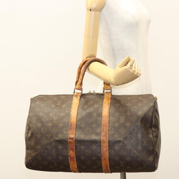 LOUIS VUITTON Monogram Keepall 45 Boston Bag M41428 LV Auth BD2089