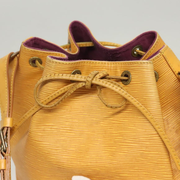 LOUIS VUITTON Epi Petit Noe Shoulder Bag Yellow M44109 LV Auth BD2091