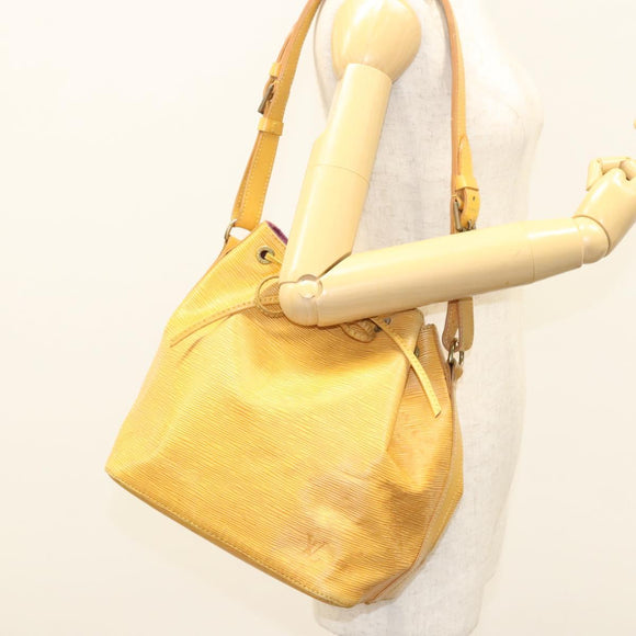 LOUIS VUITTON Epi Petit Noe Shoulder Bag Yellow M44109 LV Auth BD2091