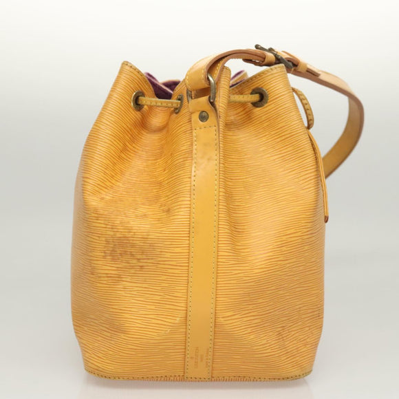 LOUIS VUITTON Epi Petit Noe Shoulder Bag Yellow M44109 LV Auth BD2091