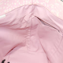 CHANEL COCO Mark Tote Bag Canvas Pink Silver CC Auth BD2095-19