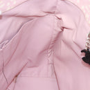CHANEL COCO Mark Tote Bag Canvas Pink Silver CC Auth BD2095-20