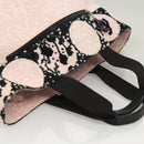 CHANEL COCO Mark Tote Bag Canvas Pink Silver CC Auth BD2095-7