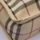 BURBERRY Nova Check Shoulder Bag PVC Beige Auth BD210-9