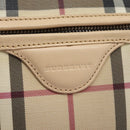 BURBERRY Nova Check Shoulder Bag PVC Beige Auth BD210-17