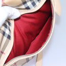 BURBERRY Nova Check Shoulder Bag PVC Beige Auth BD210-19