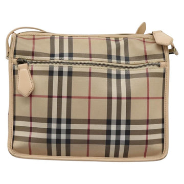 BURBERRY Nova Check Shoulder Bag PVC Beige Auth BD210 - 0